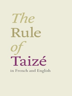 cover image of The Rule of Taizé